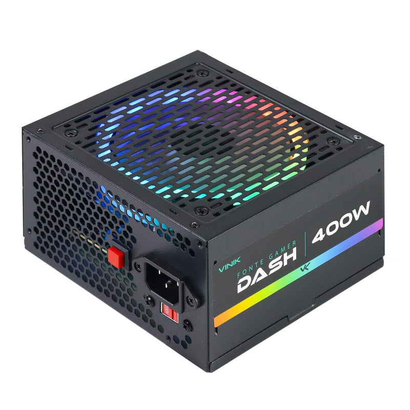 Fonte Gamer Dash 400w Preto Com Fan Led Rgb - Vfg400wpr