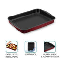 Assadeira Funda Retangular Antiaderente Rochedo Dura + 37cm - CXM / 6