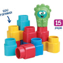 Brinquedo Para Montar Fofo Blocos 15 Peças