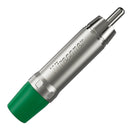 Plug Rca Macho Nickel Verde 10 Un Wireconex