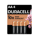 4 Pilhas Alcalinas Aa Duracell