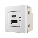 Modulo Tomada Dupla Carregador Usb-c 2a-biv Br Sleek Margirius