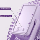 Mini Ventilador  Mesa Luz Ring Light Usb Portátil Cor:rosa
