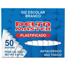 Giz Escolar Branco 30 Caixas Com 50 Unidades Plastificado
