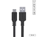 Cabo Micro Usb Para Usb A 2.0 - Preto - 50cm - Pmuap-05
