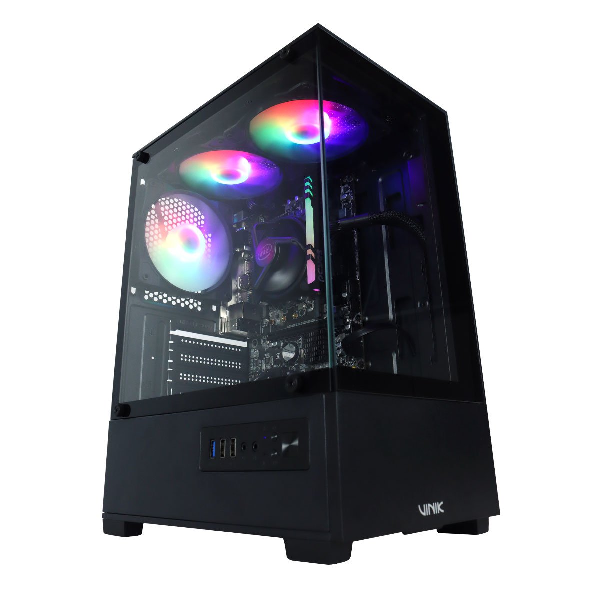 Gabinete Gamer Vinik G-shield Vidro Temperado C/ 3 Fans - Gggsvbk