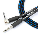 Cabo De Guitarra Angel Tx  0,30 Mm Comector P10/p10 90º 15ft 4,57 Metros Textil