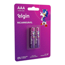 Pilha Recarregavel Elgin Aaa 1000mah - Blister Com 2 Unidades