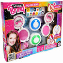 Kit Make Brinq Mechas Coloridas + Adesivos De Unhas
