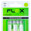 Pilha Aa Alcalina Cartela Com 4 Unidades Flex