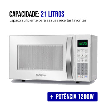 Micro-ondas 21l Mondial Mo-01-21 - 5616-01