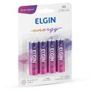 Pilha Recarregável Aa 2700mah 1.2v Elgin - Blister Com 4 Unidades