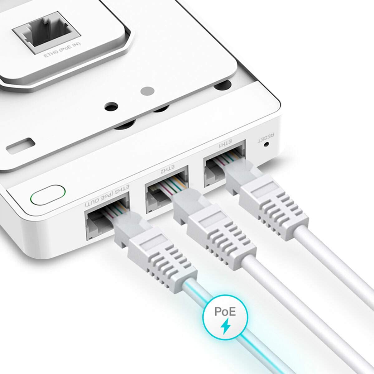 Access Point Wi-fi 6 Gigabit Ax1800 Montavel Em Parede Eap615 Wall Smb