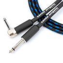 Cabo De Guitarra Angel Tx 0,30 Mm Conector P10/p10 90º 25ft 7,62 Metros Textil