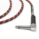 Cabo De Guitarra Angel Tx 0,30 Mm Conector P10/p10 90º 25ft 7,62 Metros Textil