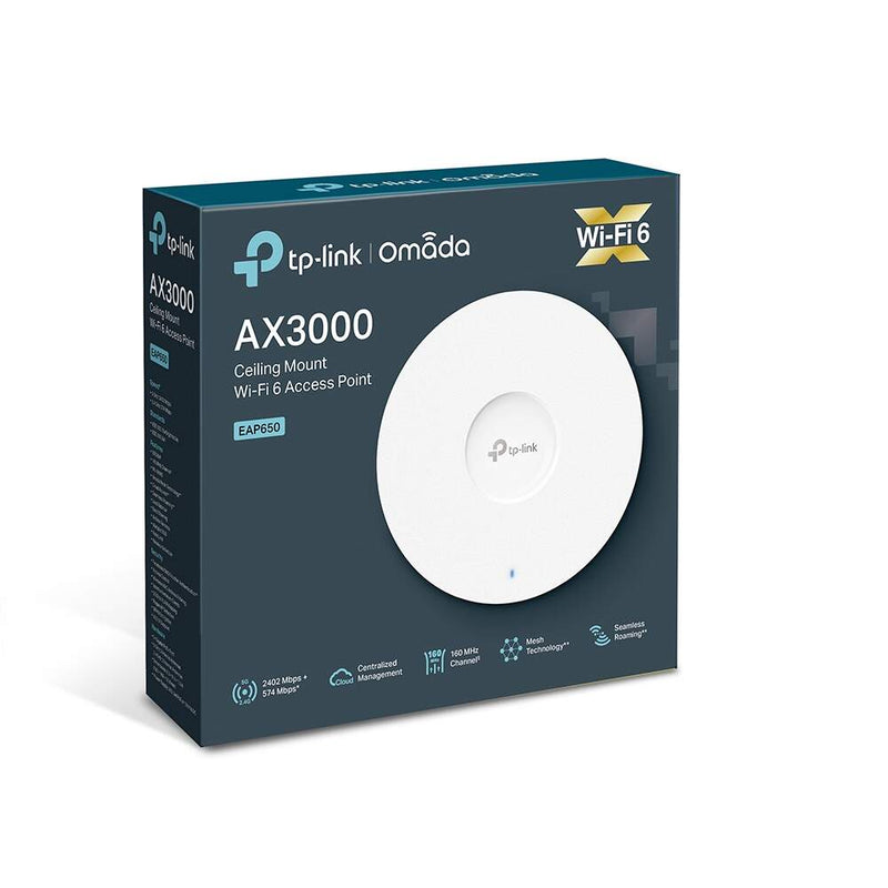 Access Point Wi-fi 6 Montavel Em Teto Dual Band 2.4/5ghz Ax3000 Eap650 Smb