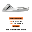 Gatilho Interno Hb20 E Hb20s 2009 A 2012 Maçaneta Prata Porta Dianteira E Traseira Lado Esquerdo