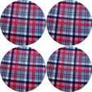 Kit 4 Capas Para Sousplat Xadrez Sol Da Noite 35cmx35cm - UN / 4