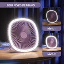 Mini Ventilador  Mesa Luz Ring Light Usb Portátil Cor:rosa