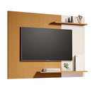 Painel Para Sala Tv Com Detalhe Nature Off White
