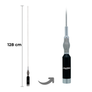 ANTENA MÓVEL AQUÁRIO B-2080 COM BOBINA E MOLA NA BASE PARA RÁDIO PX