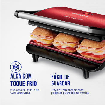 Grill Press Mondial Ceramic 1000w Pg-01-rc - 2222-02