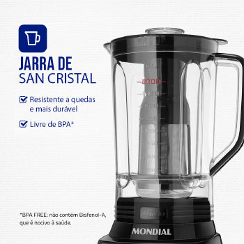 Liq Mondial Turbo 3l 12vel 1100w C/ Filtro L-1100 - 5877-02