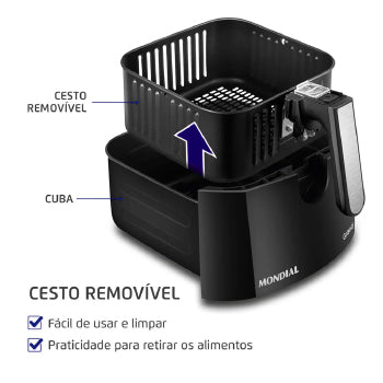 Fritadeira Air Fryer Mondial Family 5l 1900w Afn-50 - 2037-04