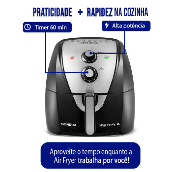 Fritadeira Air Fryer Mondial Mega Family 8l 1900w  - 5993-02