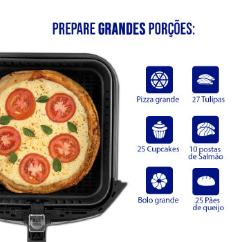 Fritadeira Air Fryer Mondial Mega Family 8l 1900w  - 5993-02