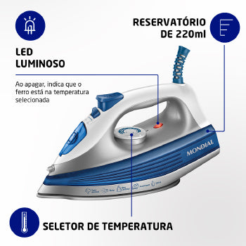 Ferro Mondial Vapor Ceramica Diamante Fvn-01-bl - 6924-02