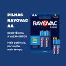 Pilha Alcalina Aa2 Rayovac Cartela Com 02 Unidades