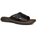Chinelo Masculino De Couro Chocolate 5200 - DCB5200LTCHC