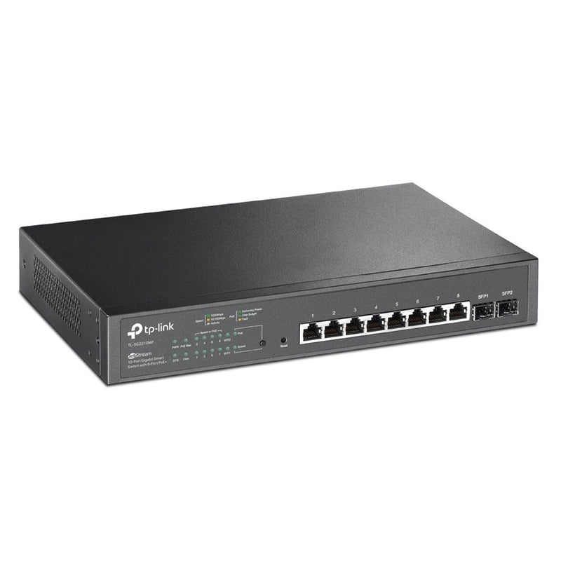 Switch Gigabit Smart C/ 10 Portas (8 Portas Poe+ E 2 Slots Sfp Jetstream) Tl-sg2210mp Smb