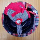 Kit 4 Capas Para Sousplat Xadrez Sol Da Noite 35cmx35cm - UN / 4