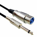 Cabo De Microfone 5 Metros Níquel P10 Mn+cannon Fêmea