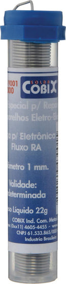 Solda Cobix Tubinho 63x37 1.0mm 22g (36 Unidades) - PC / 36