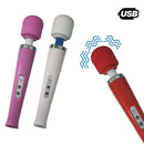Vibrador Recarregável Varinha Mágica Silicone Usb Cor:roxo