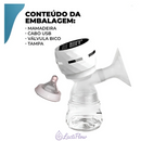 Bomba Tirar Leite Elétrica Extratora Portátil Usb Cor Branco
