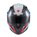 Capacete Texx Esc Gladiator V3 Reisen Azu Verm Branc Bril 56