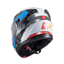 Capacete Texx Esc Gladiator V3 Reisen Azu Verm Branc Bril 56