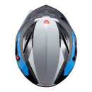 Capacete Texx Esc Gladiator V3 Reisen Azu Verm Branc Bril 56