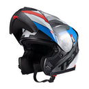 Capacete Texx Esc Gladiator V3 Reisen Azu Verm Branc Bril 56
