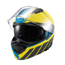 Capacete Texx Escam Kratos Cyber Azu Verd Fosc 56