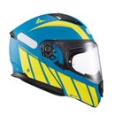 Capacete Texx Escam Kratos Cyber Azu Verd Fosc 58