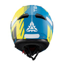 Capacete Texx Escam Kratos Cyber Azu Verd Fosc 60