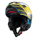 Capacete Texx Escam Kratos Cyber Azu Verd Fosc 60