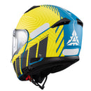 Capacete Texx Escam Kratos Cyber Azu Verd Fosc 61