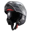 Capacete Texx Escam Kratos Cyber Cinz Fosc 56