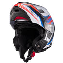 Capacete Texx Escam Kratos Nomade Branc Azu Verm Bril 56